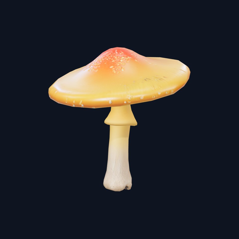 Vivid Amanita Mushroom model pack